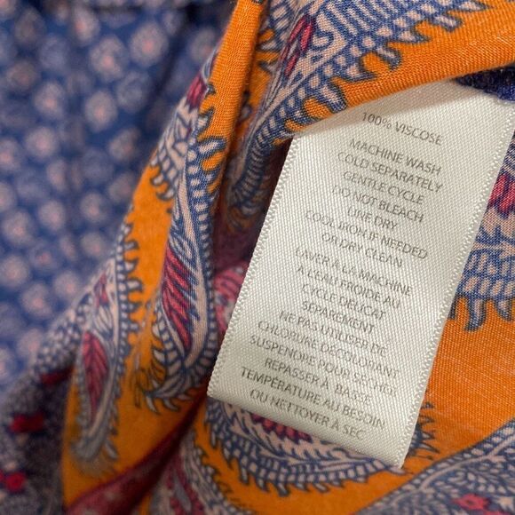 BeachLunchLounge Womens Paisley Off Shoulder Pullover Blouse Multicolor Small - Picture 6 of 7